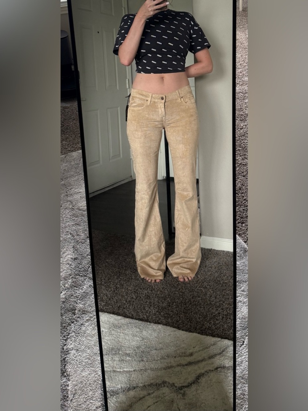 Raven Denim Light Beige Corduroy Trousers